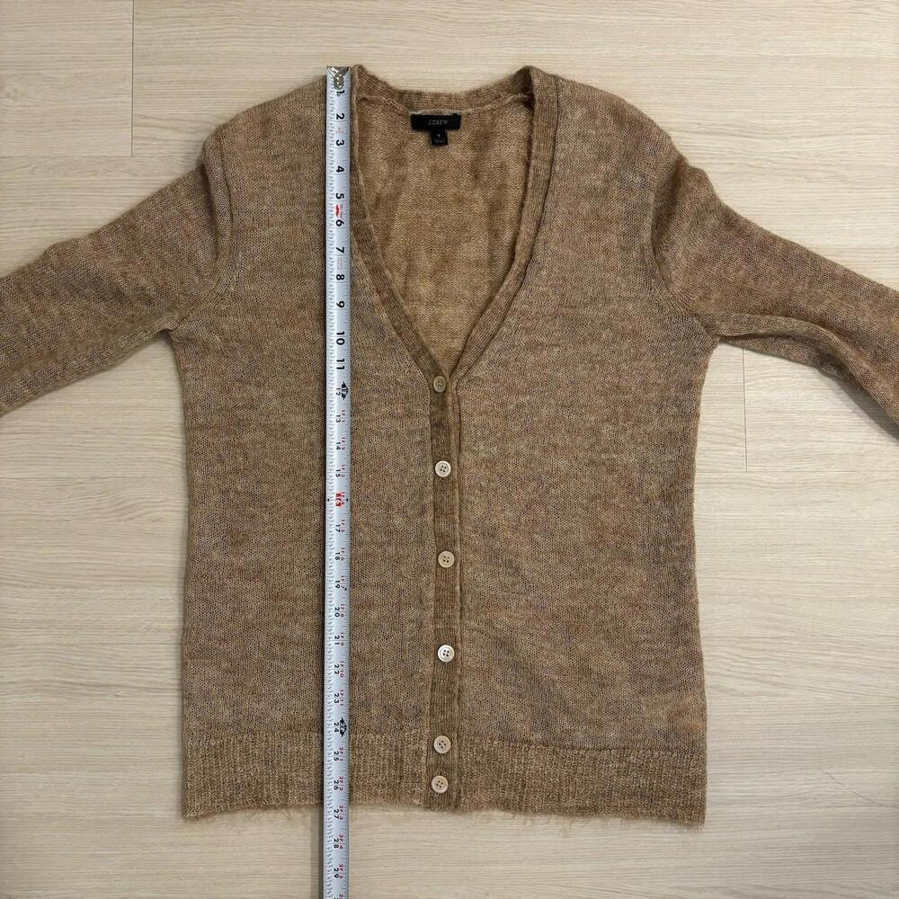 J. Crew Mohair Blend Knit Cardigan Boyfriend Cardigan Button Down Old Money Sz S - Picture 6 of 6